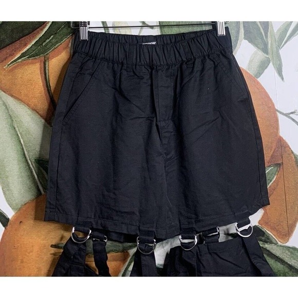Hot Topic XS Black Detachable Garter Jogger Pants - Picture 3 of 6